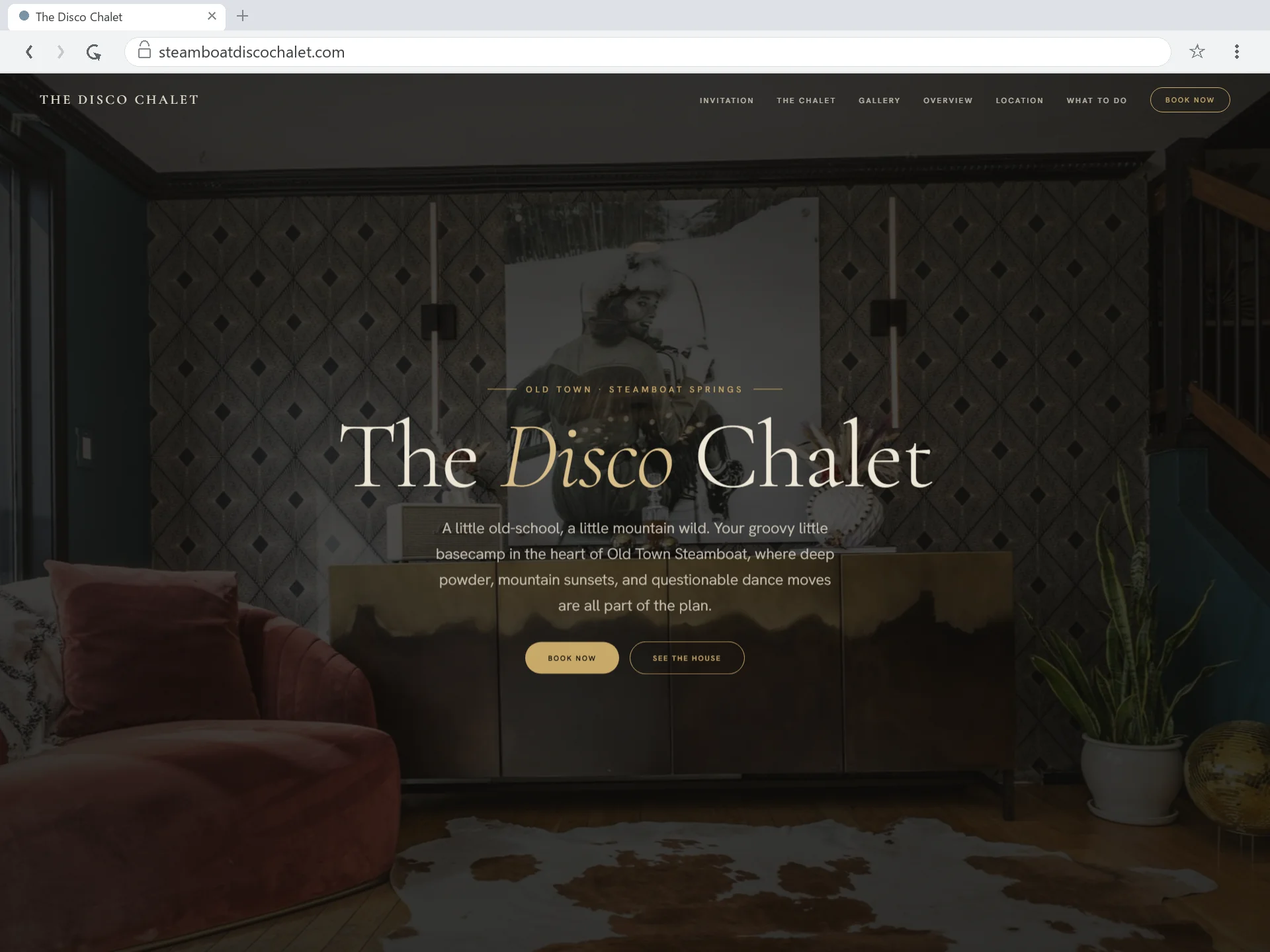 The Disco Chalet vacation rental landing page