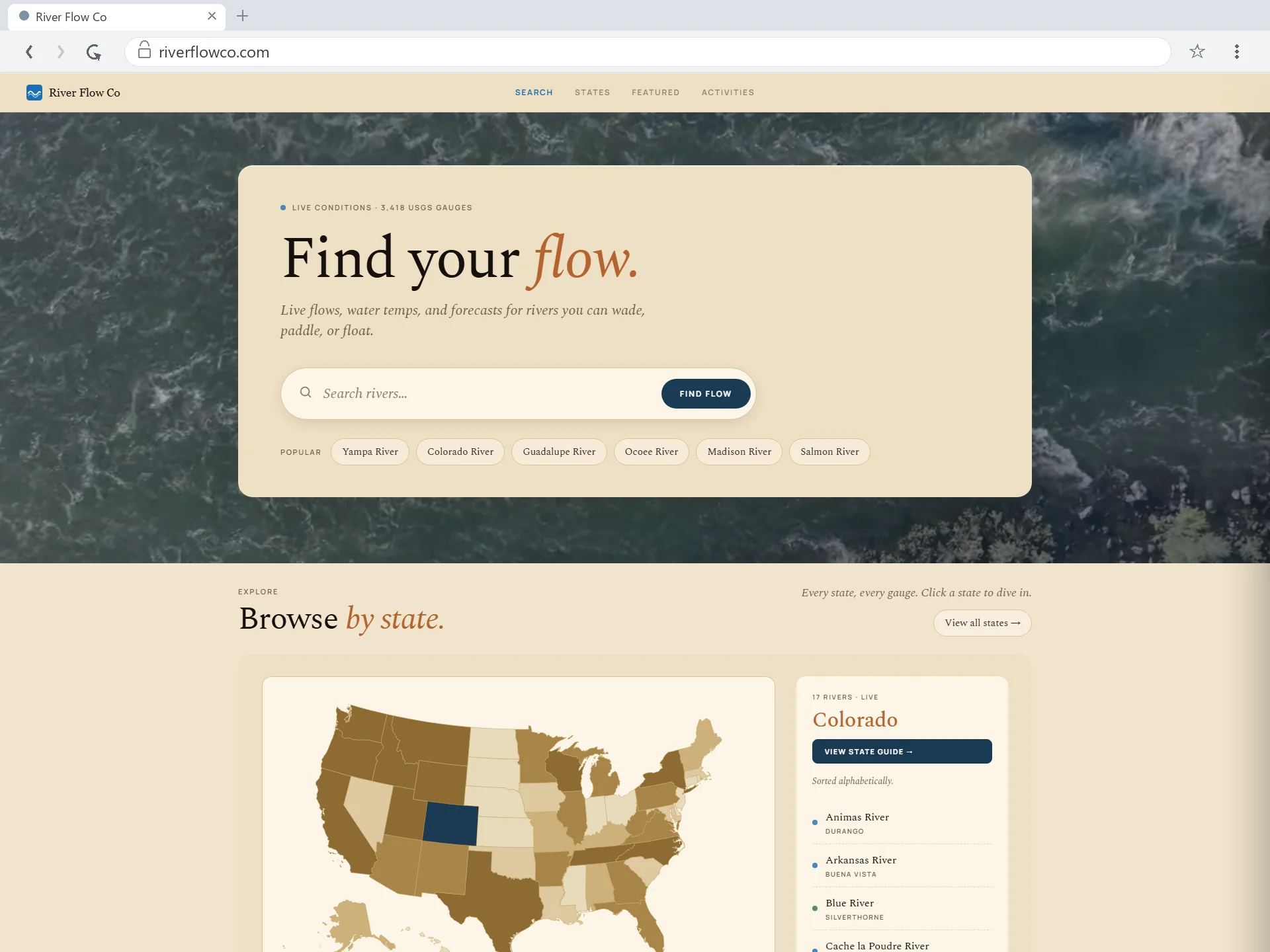 River Flow Co website