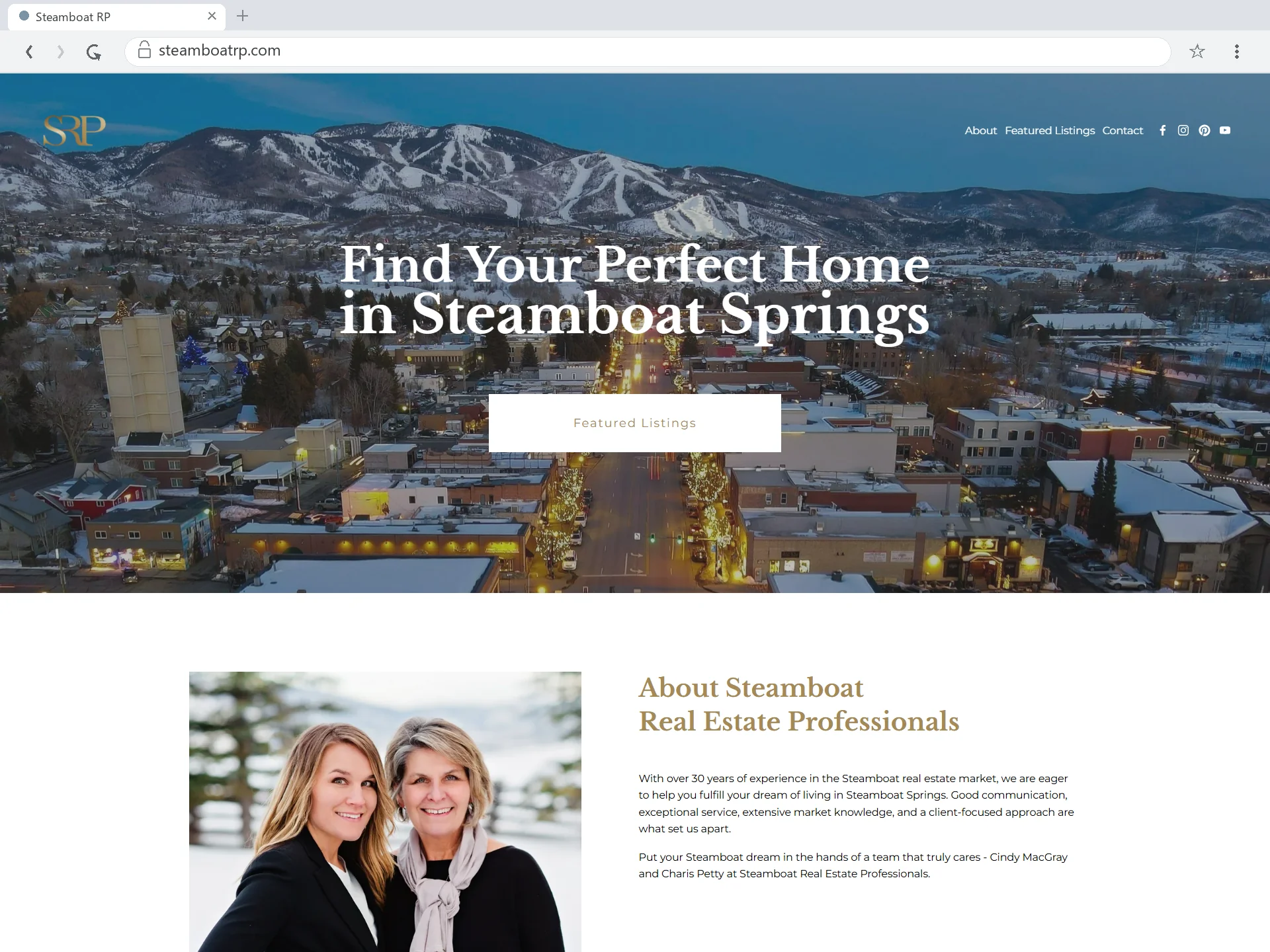 Steamboat Real Estate Professionals website
